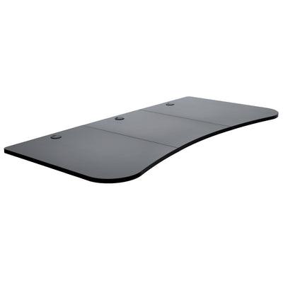 Carbon fiber desktop tabletop for ergonomic workstation.