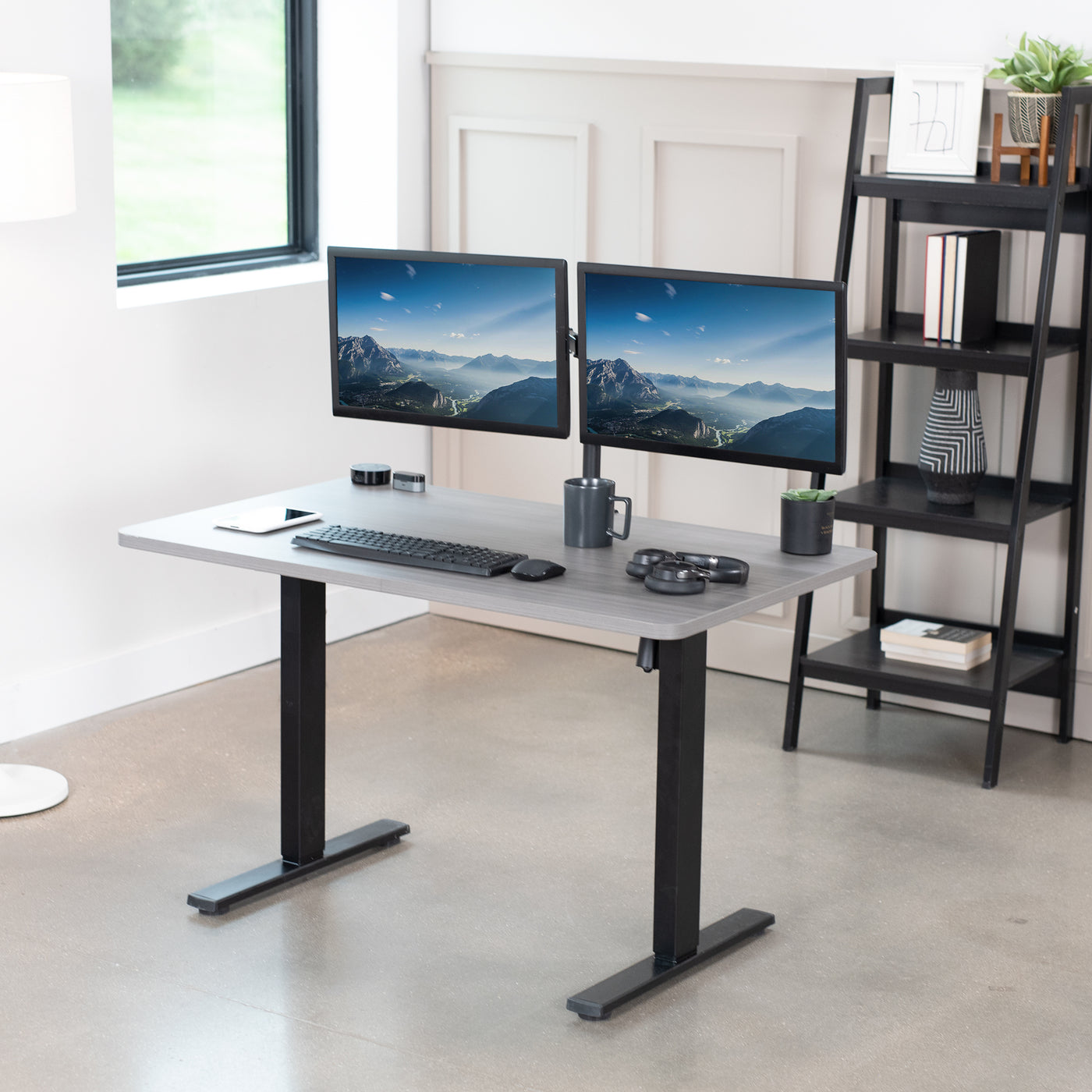 Sturdy desk tabletop for sit or stand electric or manual desk frames.