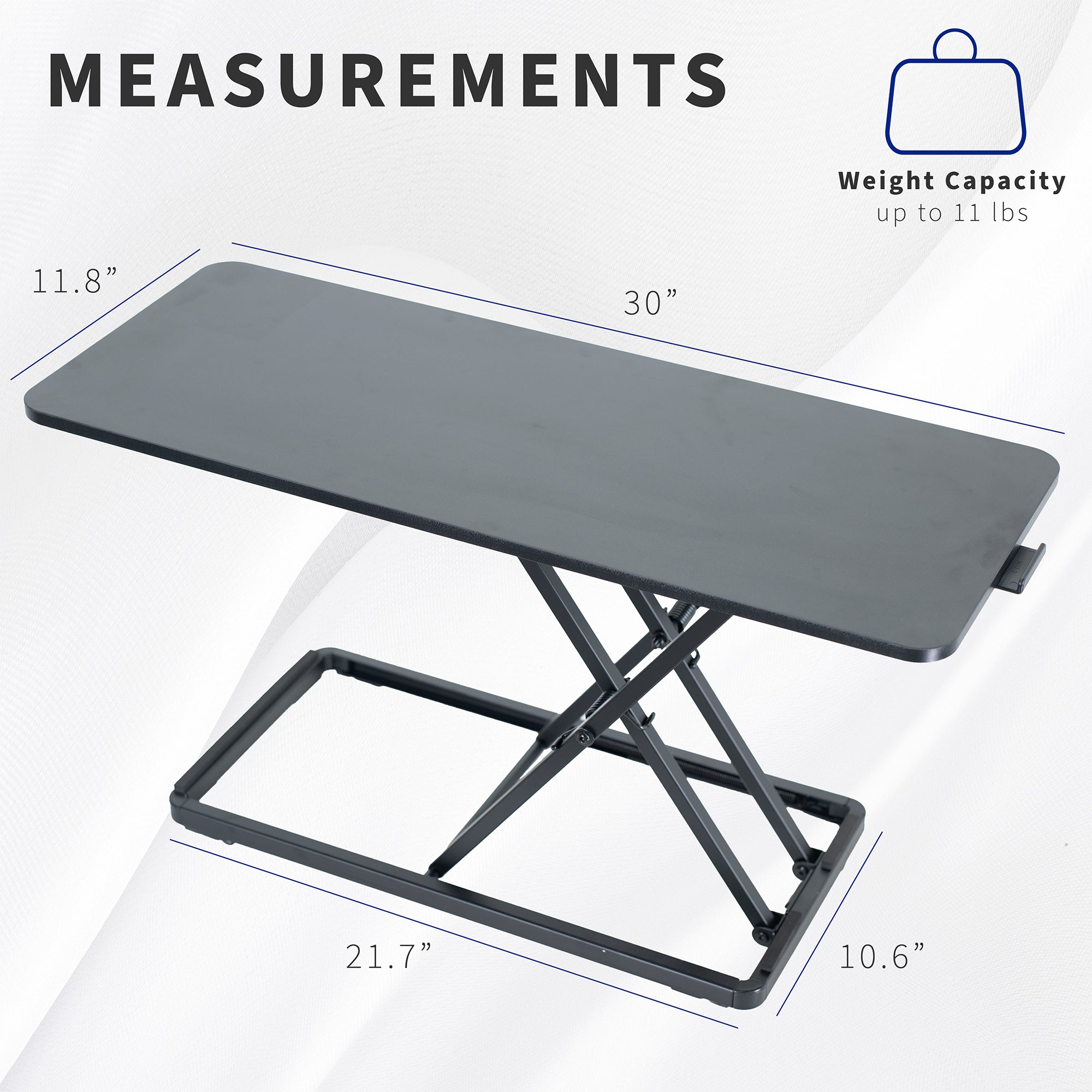 Utilize a keyboard riser to conveniently sit or stand while doing office work.