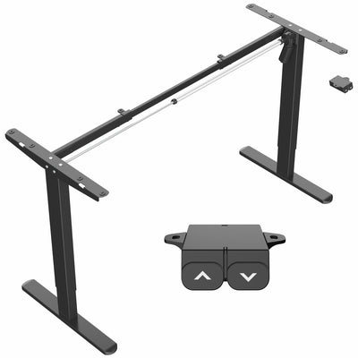 Sturdy ergonomic sit to stand desk frame for active workstation with adjustable height and 2 button controller
