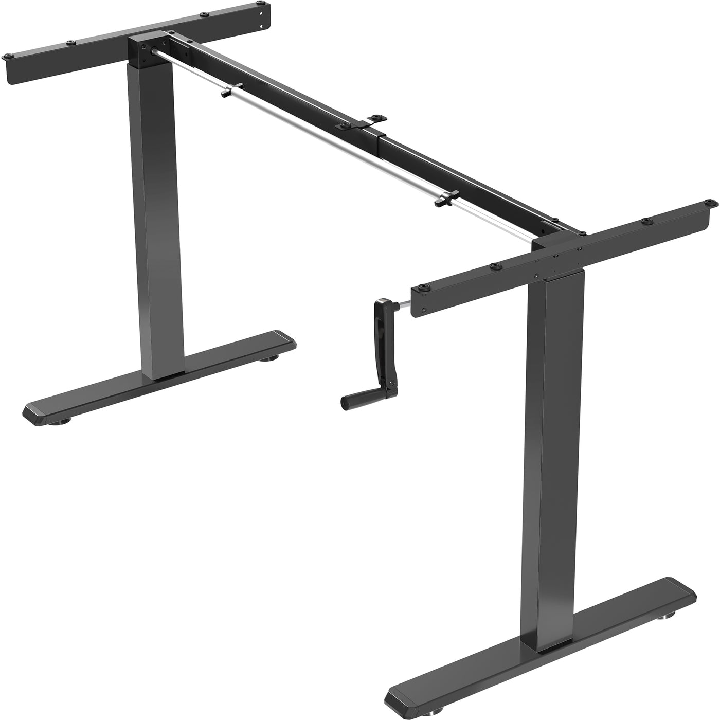 Manual Height Adjustable Stand Up Desk Frame Crank Ergonomic System
