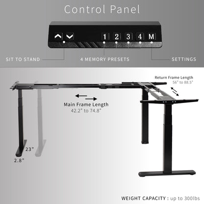 Large L-shaped desk.