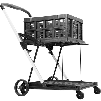 Convenient mobile collapsible shopping cart.