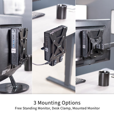 Sturdy VESA monitor mount designed for Dell OptiPlex Micro with placement options.