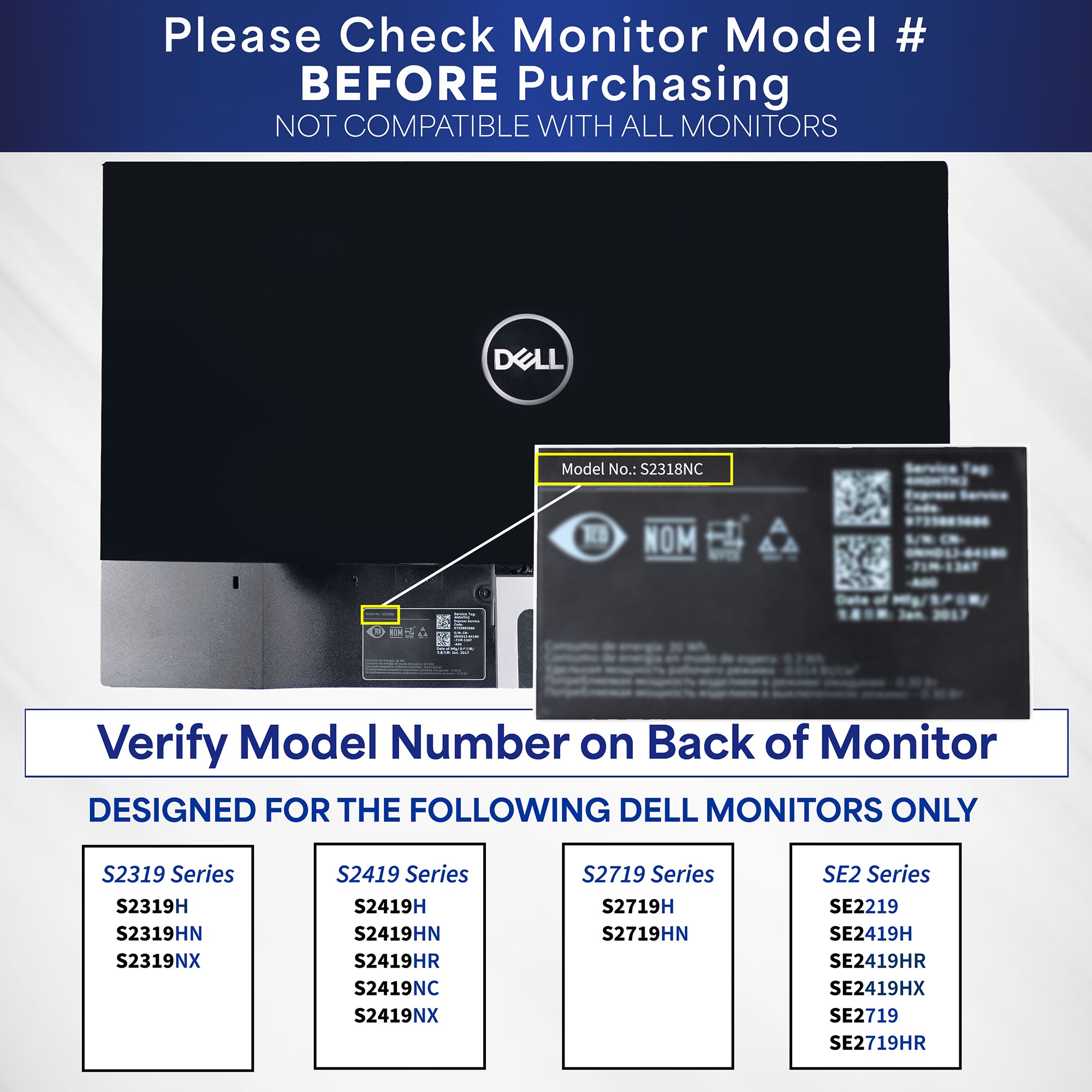 DELL vesa monitor mount adapter from VIVO.