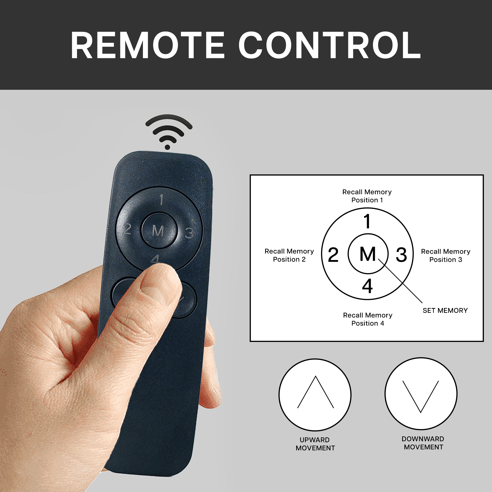 Motorized TV Stand with Remote Control