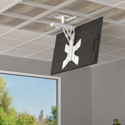 White Drop Ceiling Mount Designed for MOUNT-E-FD55W / MOUNT-E-FD70W on ceiling