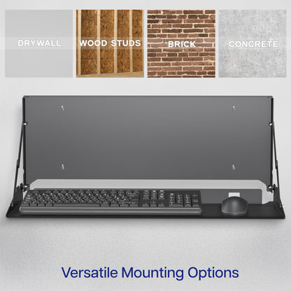 Flip Down Keyboard Tray Wall Mount