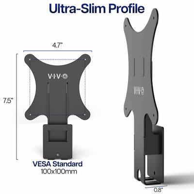 Diagram showing the dimensions of the VESA Adapter for Compatible HP Monitors