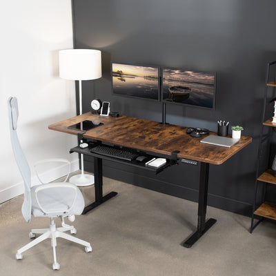 Ergonomic under desk keyboard tray mount attachment.