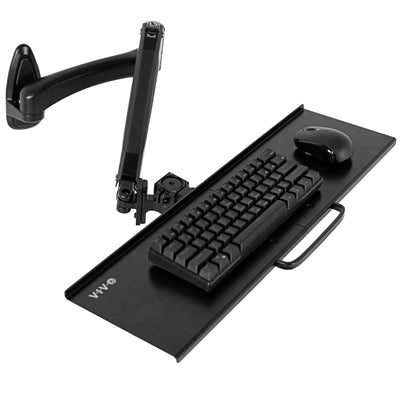 Adjustable wall mount keyboard tray.
