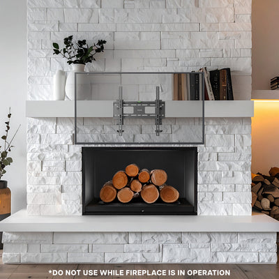 Warning to not use while fireplace is in operation