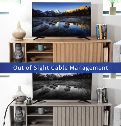 Power Strip VESA Mount for TV, Back of Monitor Surge Protector Clamp, Cable Management Organizer, Up to 400mm VESA