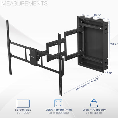 Premium Recessed Large TV Wall Mount