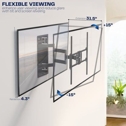 Premium Recessed Large TV Wall Mount