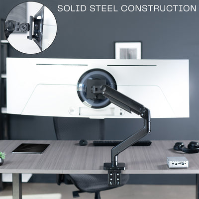 A black VESA adapter designed for a Samsung OLED G9 monitor.