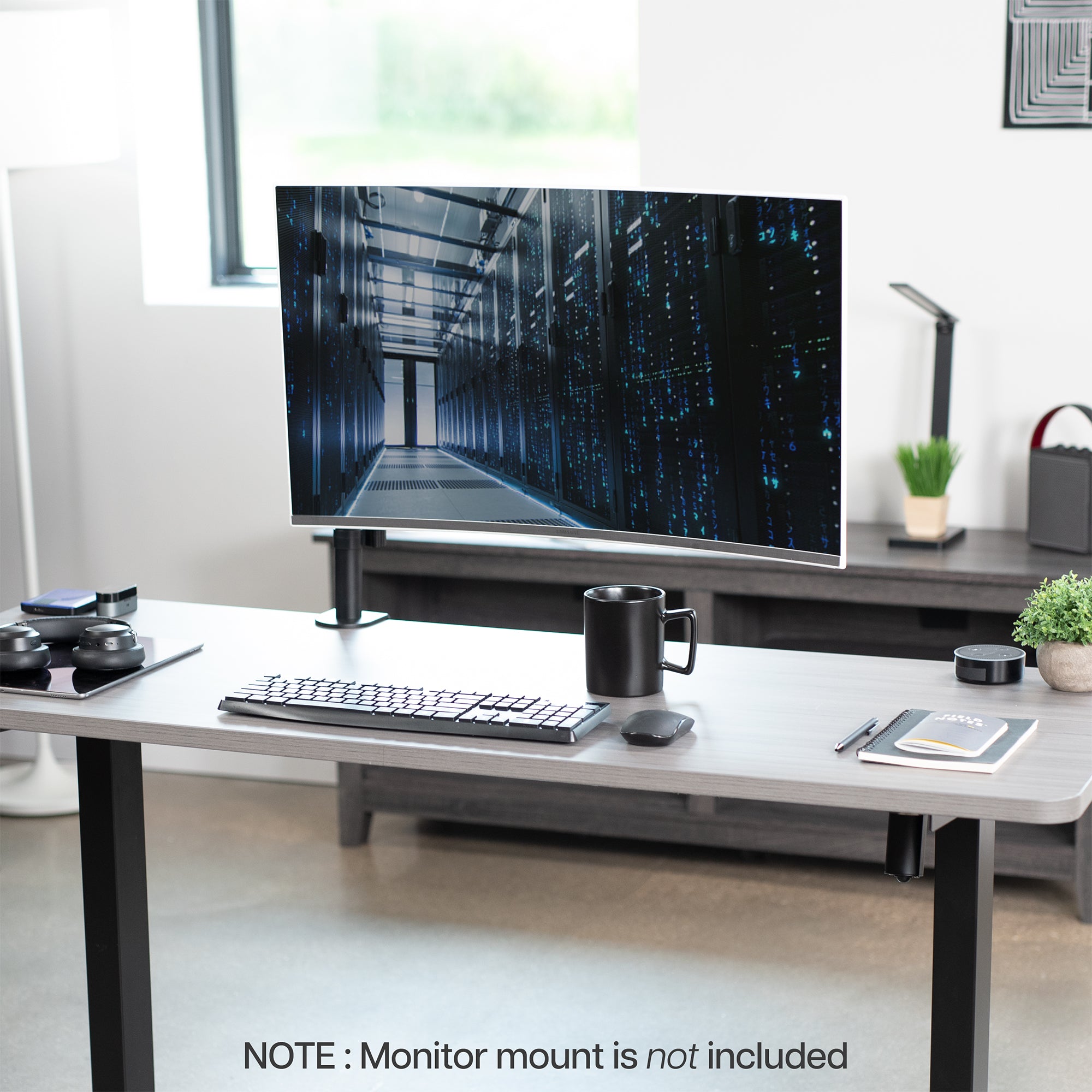 VESA Adapter Designed for the Compatible Samsung UR591C Series allows your non VESA compatible monitor to be mounted to a stand of your choice.