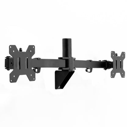 Telescoping dual monitor wall mount.