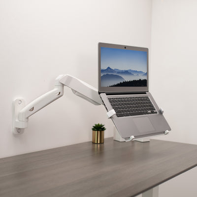 Pneumatic Arm Single Laptop Wall Mount