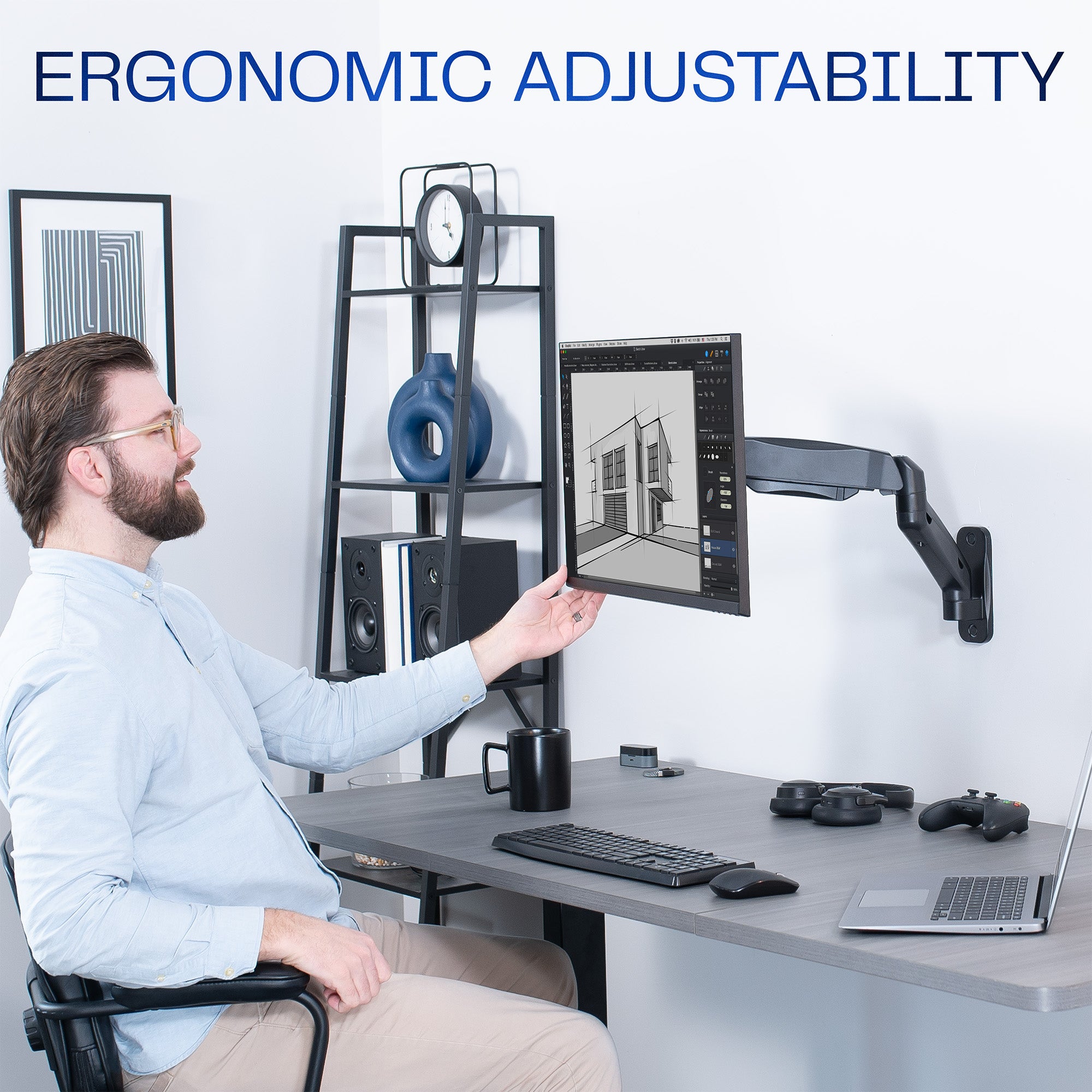 Ergonomic adjustability made easy.