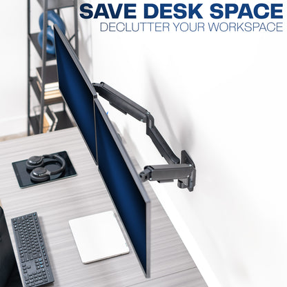 Dual pneumatic wall mount.