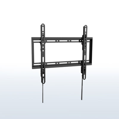 Black TV wall mount on a white background