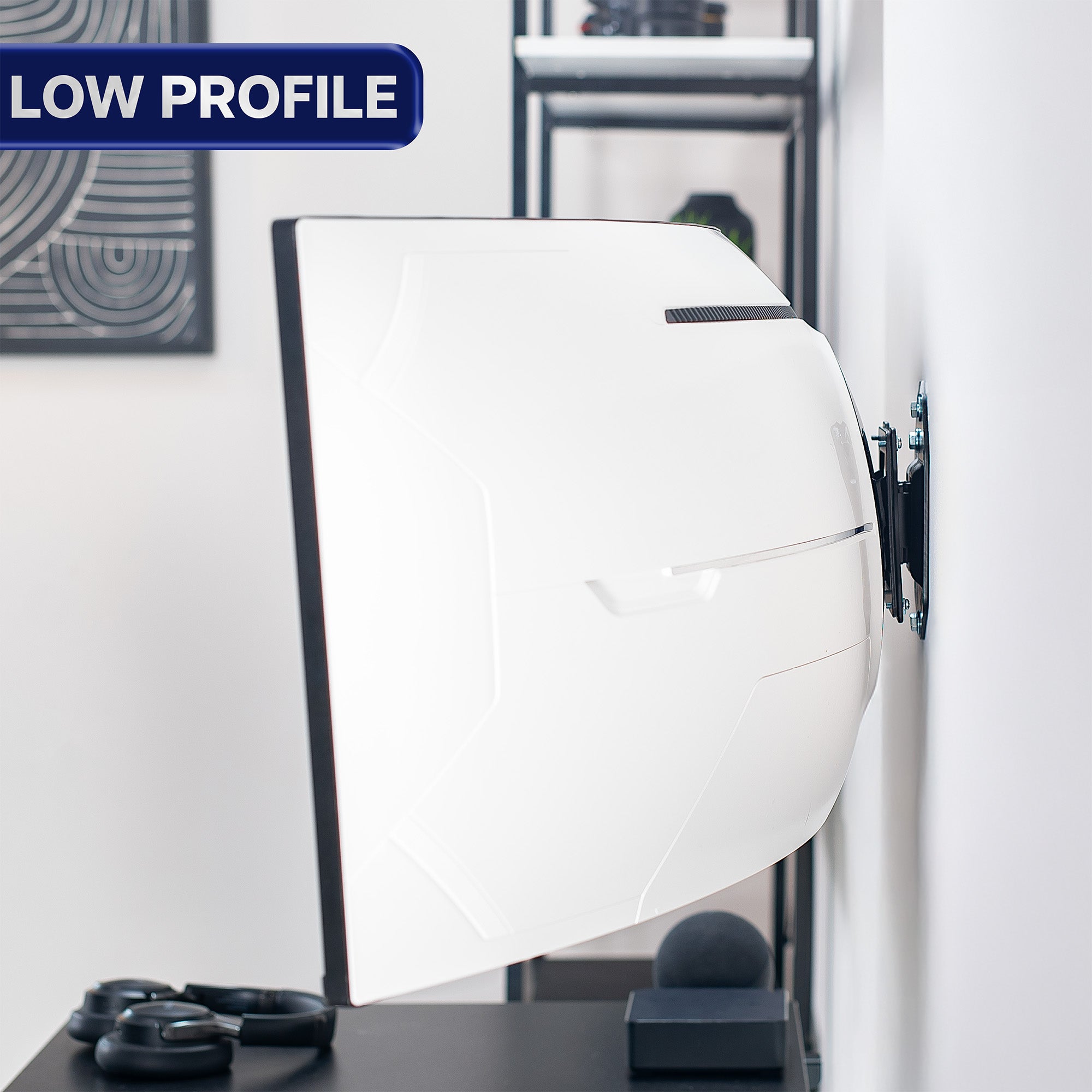 Low Profile Stationary Ultrawide Monitor Wall Mount - Up to 49" Screens