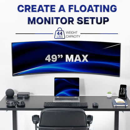 Low Profile Stationary Ultrawide Monitor Wall Mount - Up to 49" Screens