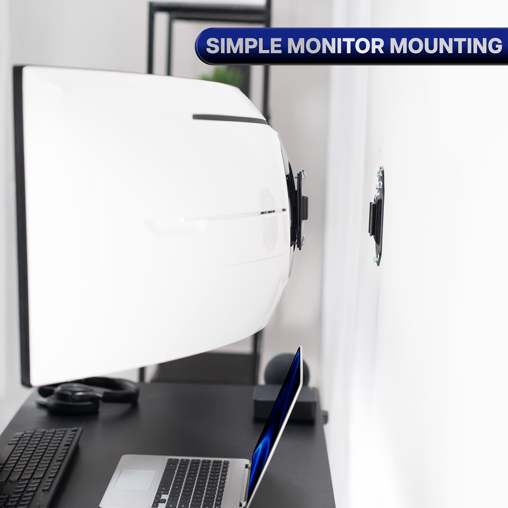 Low Profile Stationary Ultrawide Monitor Wall Mount - Up to 49" Screens