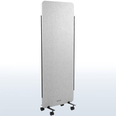 Single Panel Gray Mobile Freestanding Room Divider provides a convenient partition and workspace privacy.