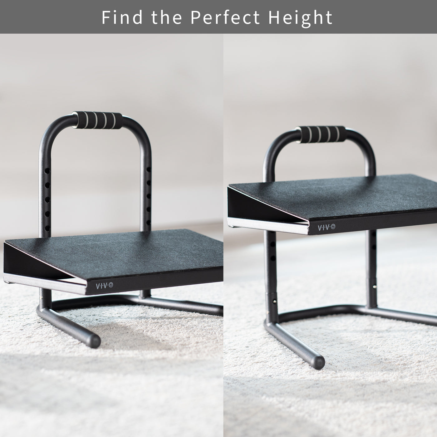 Find the perfect height for your desk space.
