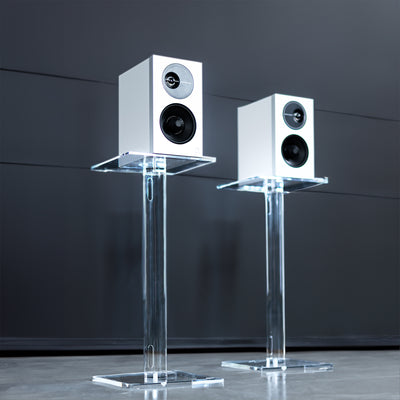 Premium Acrylic Speaker Floor Stands, 2 Pack
