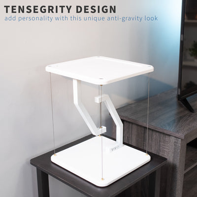 Unique tensegrity design of modern speaker stands from VIVO.