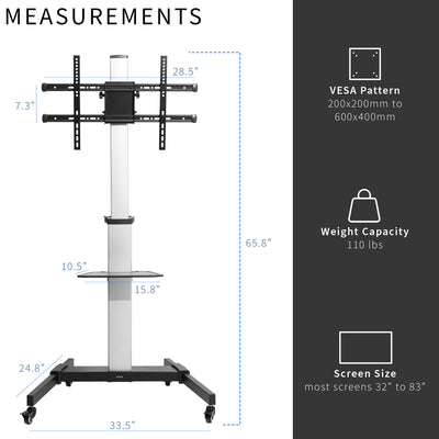 TV stand dimensions and compatibility.