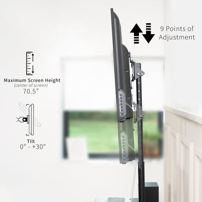 Tilt and height adjustment create comfortable viewing angles.