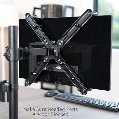 Single Monitor Desk Mount with VESA Adapter Bracket