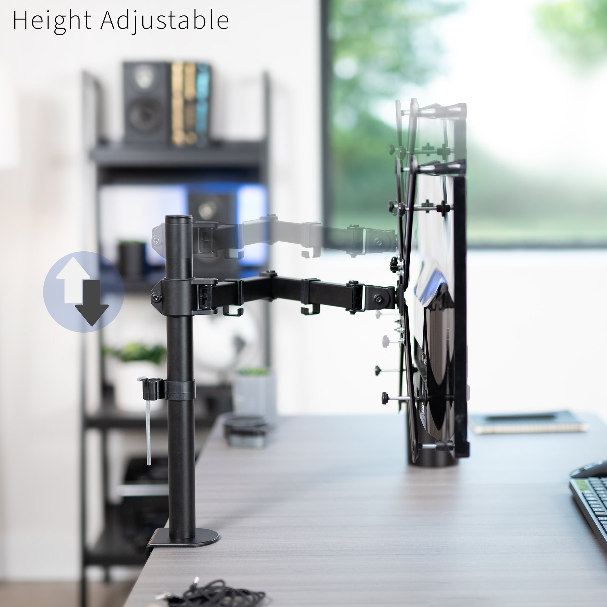 Single Monitor Desk Mount with VESA Adapter Bracket