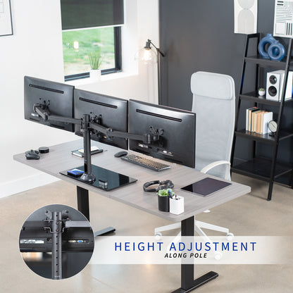 Triple 13” to 24" Monitor Desk Stand