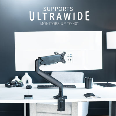 VIVO Premium Aluminum Heavy Duty Single Monitor Arm for Ultrawide Monitors