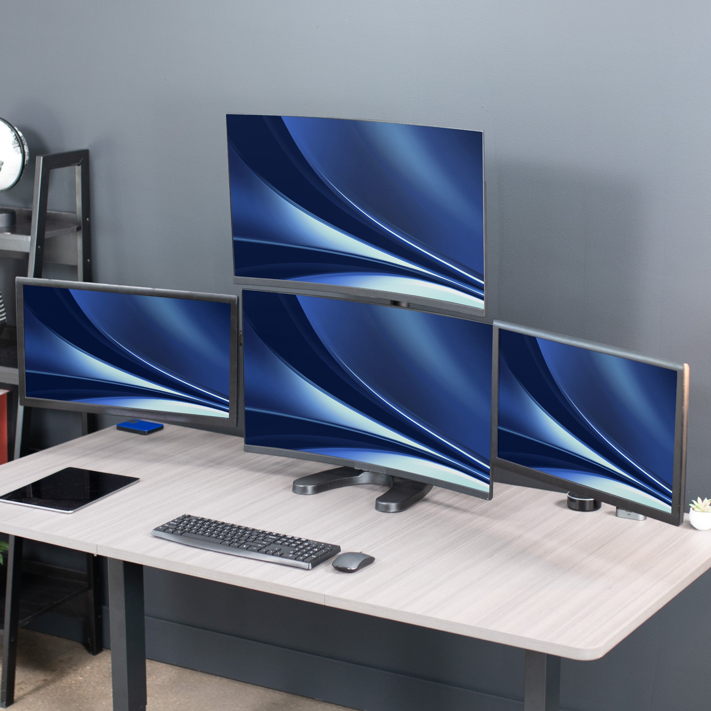 Quad Monitor Desk Stand