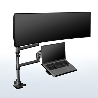 Pneumatic Arm Ultrawide Monitor and Laptop Extra Tall Desk Mount 
