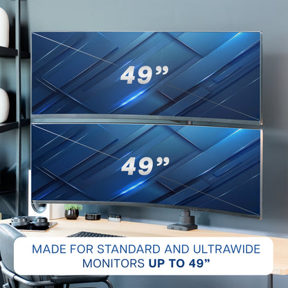 Pneumatic Arm Dual Ultrawide Monitor Extra Tall Desk Mount