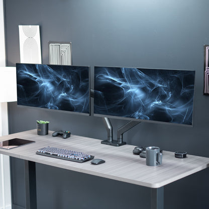 Mechanical Arm Dual Ultrawide Monitor Desk Mount