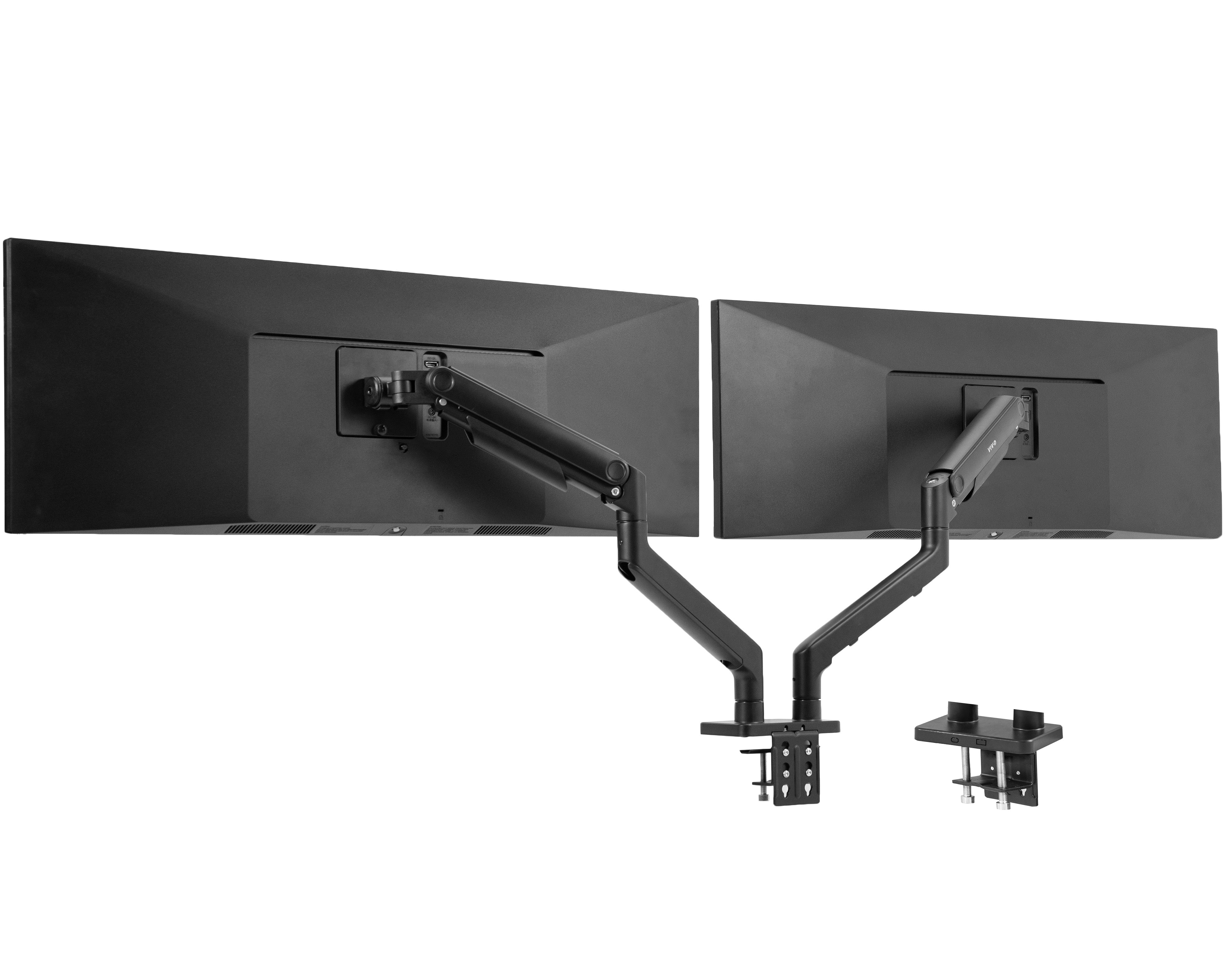 Mechanical Arm Height Adjustable Dual Ultrawide Monitor Desk Mount