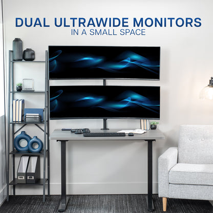 Dual Ultrawide Vertical Monitor Desk Mount - Up to 49" Screens