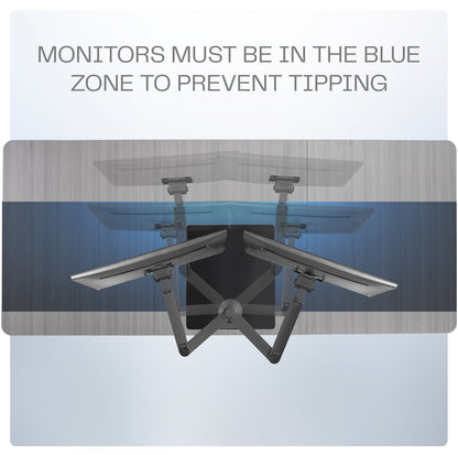 Dual Ultrawide Monitor Desk Stand - Up to 49" Screens
