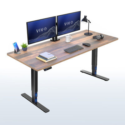Heavy-duty electric height adjustable desktop workstation for active sit or stand efficient workspace.
