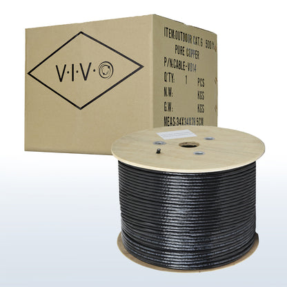 Black 500ft Cat6 Full Copper Ethernet Cable