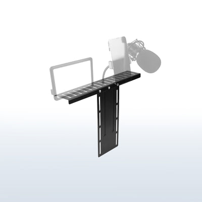 Sturdy live stream accessory shelf.