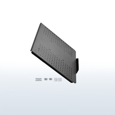 Laptop holder tray with included hardware.